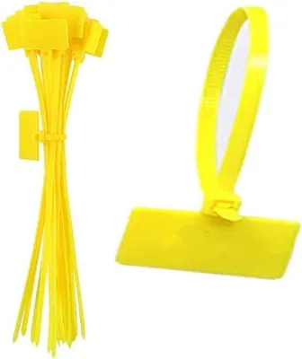 Nylon Kabelbinder mit Etiketten - 250 Stück für effizientes Kabel- und Drahtmanagement, Organisation und Identifikation