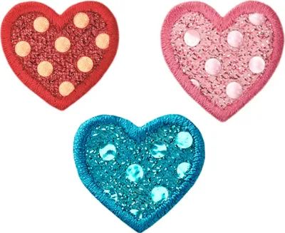 Produktbild von Mono Quick 0212x Pailletten Herz, Bügelbild, Patch, ca. 2,5x2,3cm rosa rot blau : Rosa Farbe: Rosa