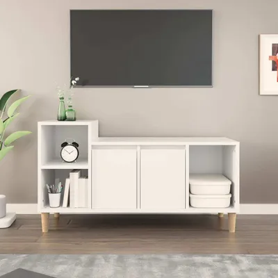 Produktbild von vidaXL TV-Schrank Weiß 100x35x55 cm Holzwerkstoff