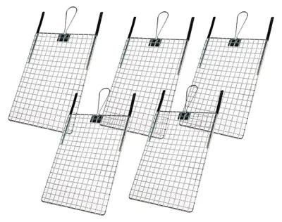 Produktbild von 5 Stück - Robustes Abstreifgitter aus verzinktem Metall, 26 × 30 cm, mit stabilen Haken zur sicheren Befestigung im Farbeimer