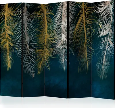 Produktbild von Neuheit! Dekorativer Paravent Raumteiler Trennwand Foto-Paravent Spanische Wand XXL FEDER 225x172 cm b-A-0812-z-c