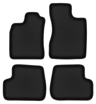 Image de Tapis de sol en moquette pour Renault Twingo I 1993-2006 (à hayon) – jeu de 4 pièces, noirs, sur mesure – Wielganizator DURBAN