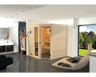 Produktbild von Massivholz-Sauna VALIDA  2 BioS  7,5 KW x B x T x H  x 189 x 172 x 0