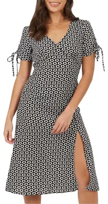 Produktbild von Brave Soul - Midikleid für Damen, A-Linie GT25719 (40 DE) (Schwarz/Weiß)