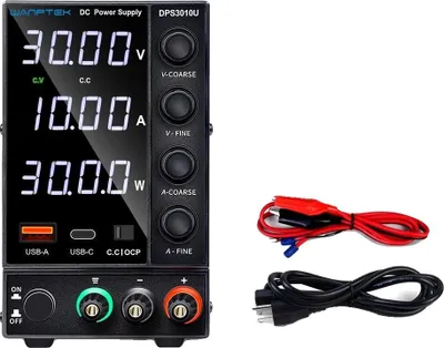 Zdjęcie produktu dla Zasilacz laboratoryjny, szybkie ładowanie USB-A/Type-C, regulowane napięcie, DPS3010U