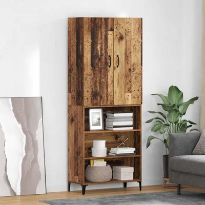 Obrázek produktu pro vidaXL Highboard old wood 69,5 x 34 x 180 cm materiál na bázi dřeva