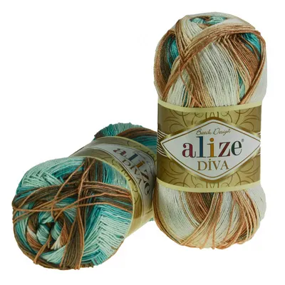 Produktbild von 100g Strickgarn ALIZE DIVA BATIK Farbverlauf Häkelgarn Wolle Stricken Häkeln