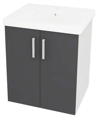 Imagen del producto de Mueble Kolpa EVELIN con lavabo, modelo OUE 55, color gris