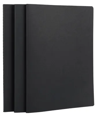 Produktbild von Notizheft A4 Kariert 5mm 3 Stück 100gsm 40 Blatt Softcover Schwarz