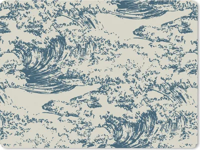 Produktbild von MuchoWow® Mauspad Mousepad Wasser - Japan - Muster 40x30 cm - Mousepads - Maus Mat - Pad - Mausunterlage - Anti Rutsch