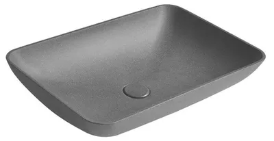 Immagine prodotto di Lavabi Sapho - Lavello per piano d'appoggio Infrane, 570x370 mm, senza sfioratore, senza foro per miscelatore, granito nero AR464