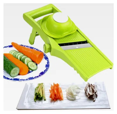 Produktbild von Manueller Gemüseschneider, 3-in-1 Gemüsehobel, Kartoffelschneider und Reibe