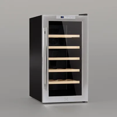Produktbild von Les Petits Champs Weinkühlschrank CAVC18 / 18 Flaschen / 11°C - 18°C / Digitales Bedienfeld /5 Böden