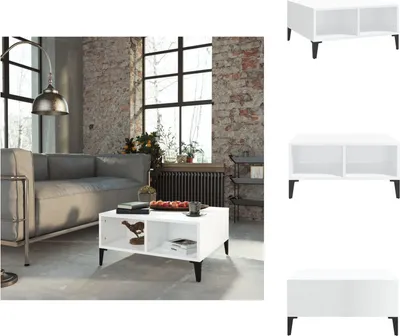 Produktbild von vidaXL Couchtisch Hochglanz-Weiß 60x60x30 cm Holzwerkstoff -  Couchtische