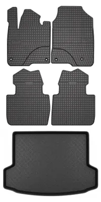Productafbeelding van Rubberen automatten + kofferbakmat voor Honda ZR-V vanaf 2023 – 5-delig, zwart, op maat – Wielganizator SolidPRO