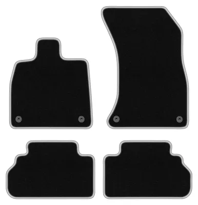 Immagine prodotto di Tappetini in moquette per Audi Q5 FYT 2021-2022 (Sportback plug in hybryda) – set 4 pezzi, nero/argento, su misura – Wielganizator CARLUX