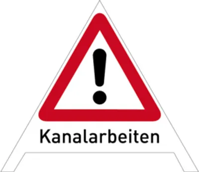 Produktbild von Dreifke® Faltsignale, fluoreszierend, Kanalarbeiten | 700x0 mm, 1 Stk