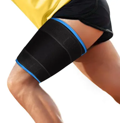 Productafbeelding van Dijbrace Compressie - Dijband Dijbeschermer - Herstel Spierblessures - Volledig Verstelbaar - Tot 25 Inch - Blauw