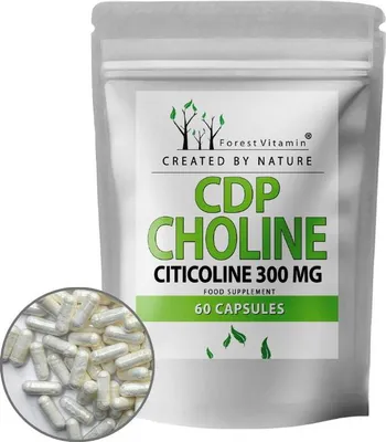 Image de CDP Choline 300mg - Citicoline - 60 gélules - Haute dose - Forest Vitamin