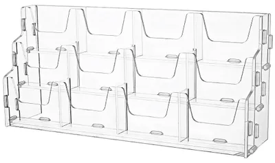 Image de Solidchoice - Porte-brochures en acrylique avec 3 niveaux pour documents
