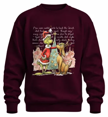 Produktbild von Grinch Max Hund Weihnachten Santa Claus Rentier Christmas Sweatshirt Pullover, Burgundy, S
