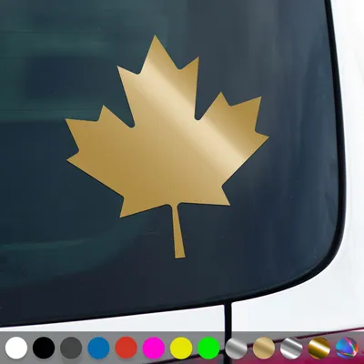 Produktbild von PantherPixel Kanada Aufkleber Canada Flagge Fahne Ahornblatt Sticker Auto Geschenkidee Farbe Gold