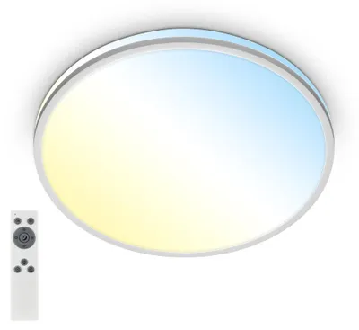 Immagine prodotto di Briloner Pulup, lampada da soffitto a LED, dimmerabile, telecomando, cromo opaco