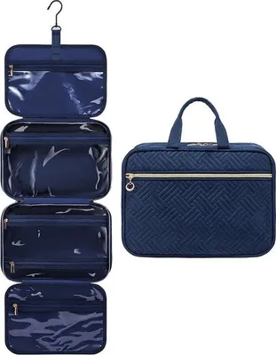 Produktbild von Famanu Kosmetiktasche Wasserfest - Dunkelblau, Mittel
