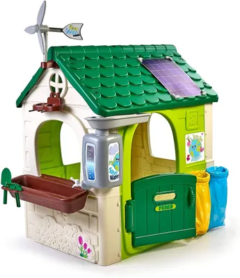 Image de FEBER Abri de jardin Eco Mangeoire Tri des déchets Imitation de panneau solaire
