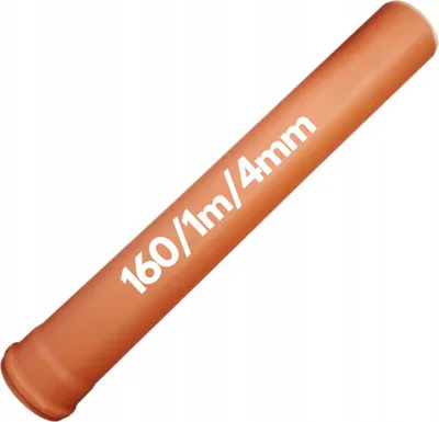 Obrázok produktu pre Kanalizačné potrubie z PVC InstalPlast 160 mm/1 m | SN4 | 4 mm | vonkajšie | PVC-U