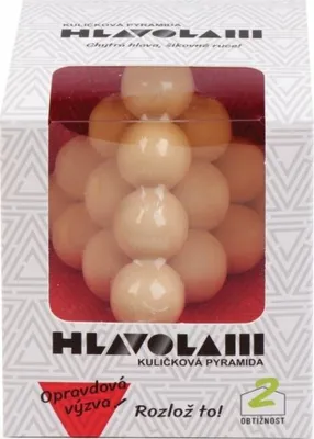 Obrázek produktu pro Dřevěný hlavolam - Kuličková pyramida