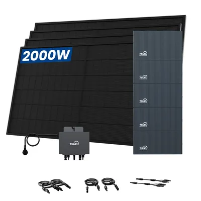 Produktbild von TSUN SolarCan DCU2000Lite Balkonkraftwerk Speicher, DB2000 Lite Erweiterungsakku*4, 800W Mikrowechselrichter mit 4 x 500W Bifaziale Solarmodule