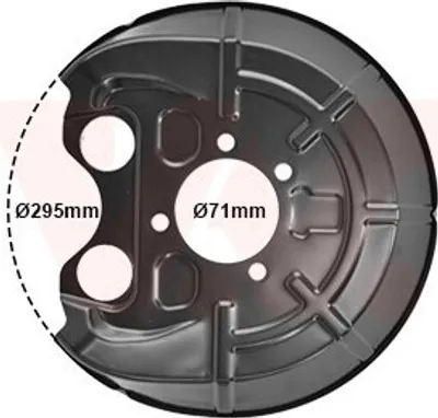 Produktbild von VAN WEZEL Spritzblech Bremsscheibe für OPEL Vectra C Caravan (Z02) Hinten Rechts 3768374 Ankerblech