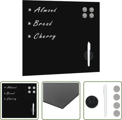 Zdjęcie produktu dla The Living Store Magnettafel Wandmontage Glas 40x40 cm
