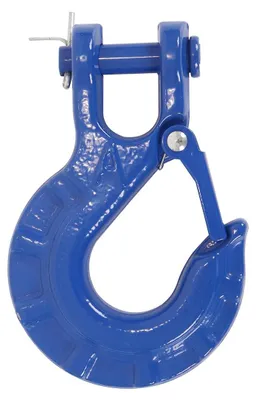 Kranhaken aus Kohlenstoffstahl, drehbar, 143 mm, blau