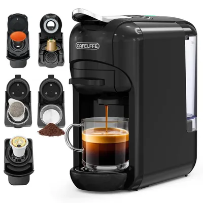5-in-1 Kapsel-Kaffeemaschine, 19 bar, schwarz, 0,6 l