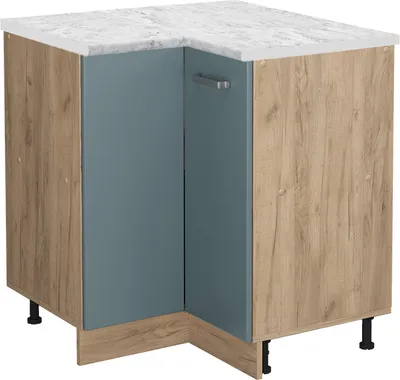 Produktbild von Eckunterschrank Vicco R-Line Blau-Grau 75.6 cm AP Marmor, Model 46694