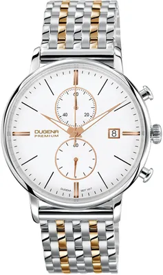 Produktbild von Dugena Festa Herren Chronograph silber/goldfarben/weiß 7090169
