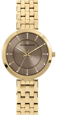 Zdjęcie produktu dla Jacques Lemans Zegarek Elegance Milano Gold Brown Dial