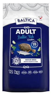 Zdjęcie produktu dla Baltica Adult Sensitive M 12kg Hipoalergiczna Sucha Karma Z Rybami Bałtyckimi Dla Psów Średnich Ras
