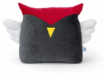 Produktbild von Pepi Eulen-Dekokissen für Kinderzimmer, weiches Velvet-Zierkissen, 42 x 35 cm