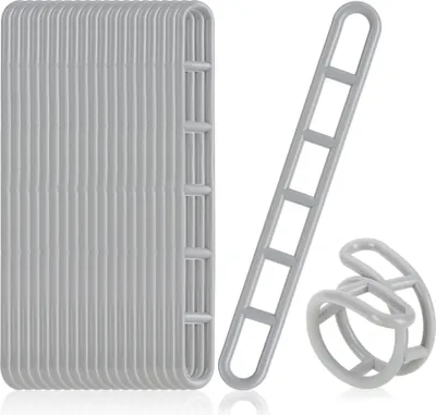 Produktbild von com-four® 20x Abspannelement aus Kunststoff - Vorzeltleiter zum Abspannen von Vorzelten, Vordächern, Markisen, Planen - Abspannleiter für Steilwand-Vorzelte - 6-Loch-Zeltspanner