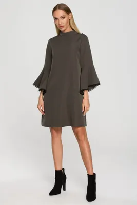 Zdjęcie produktu dla Damska mini sukienka Made of Emotion Hu M698 khaki XL