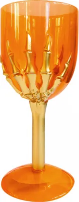 Produktbild von Halloween Kelch mit goldener Skeletthand aus Kunststoff