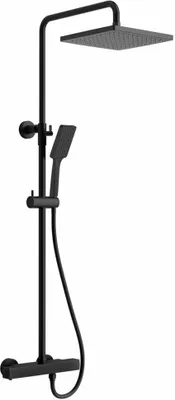 Produktbild von Sapho Duschsäule mit Thermostat-Armatur, Schwarz matt