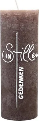 Produktbild von Trauerkerze Rustic "In stillen Gedanken" 190 x 68 mm, Gedenkkerze
