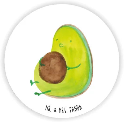 Produktbild von Mr. & Mrs. Panda magnet Avocado Pfeifen - Weiß - Geschenk, pinnwand, Kühlschrankmagnet, Abnehmen, whiteboardmagnet, für pinwand, Diät, Schwanger, kühlschrank