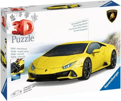 Obrázok produktu pre 3D Puzzle: Lamborghini Huracán EVO žlté 108 dielikov