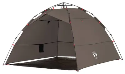 Image de vidaXL Tente de pêche 4 personnes brune Quick Release