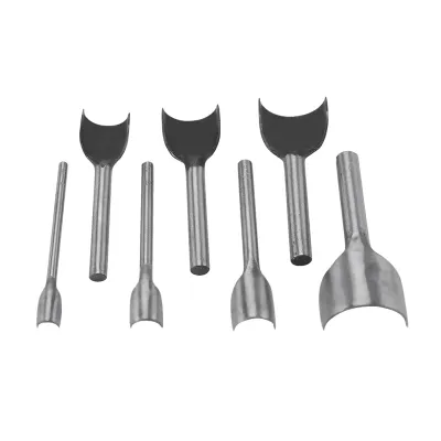 Immagine prodotto di set di 7 pezzi di utensili per il cuoio fai da te - tagliapunti a foro semitondo e taglierina per cinture (10-40 mm) per progetti di cucito in pelle a casa
